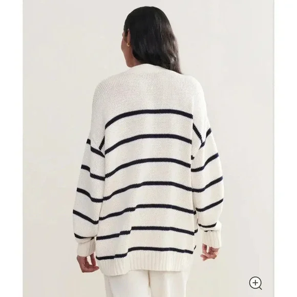 NWT Jenni Kayne Navy Stripe Chloe Cardigan Sweater Size Medium - Picture 3 of 9